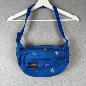 JanSport Fifth Avenue FX Kidcore Charms Fanny Pack Blue Adjustable Strap Nylon